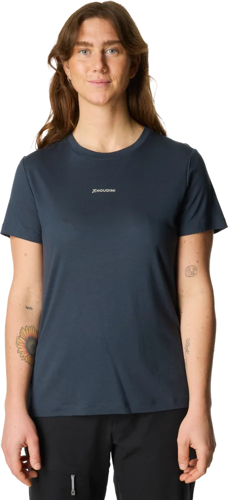 Houdini Women’s Tree Message Tee Big Bang Blue / Houdini Logo v:8583526