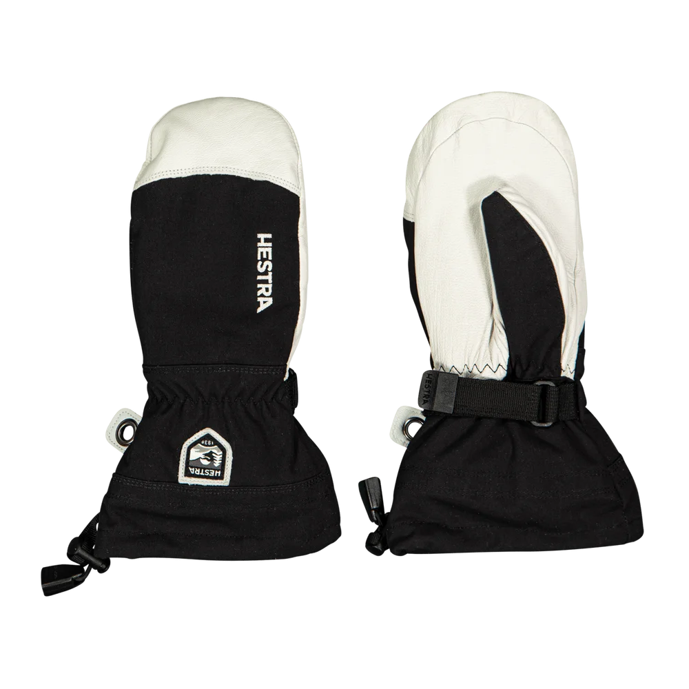 Army Leather Heli Ski Mitt, skivott – Svart v:9907870