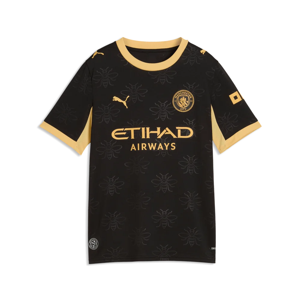 Manchester City FC 2026/27 Away Jersey Replica, fotballdrakt, junior – Svart v:7263669